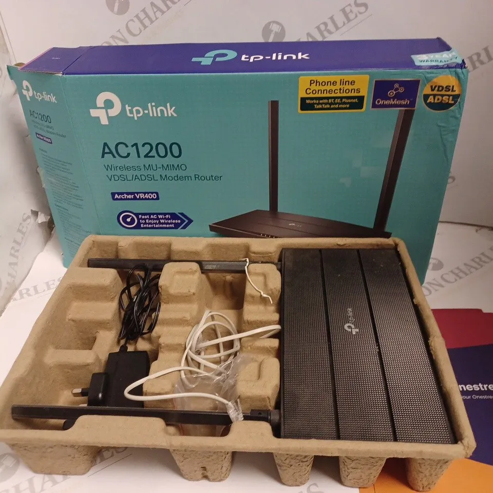 BOXED TP-LINK AC1200 WIRELESS MODEM ROUTER