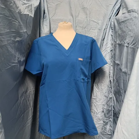 FIGS CATARINA ONE-POCKET SCRUB TOP β WOMEN'S, BLUE SIZE L