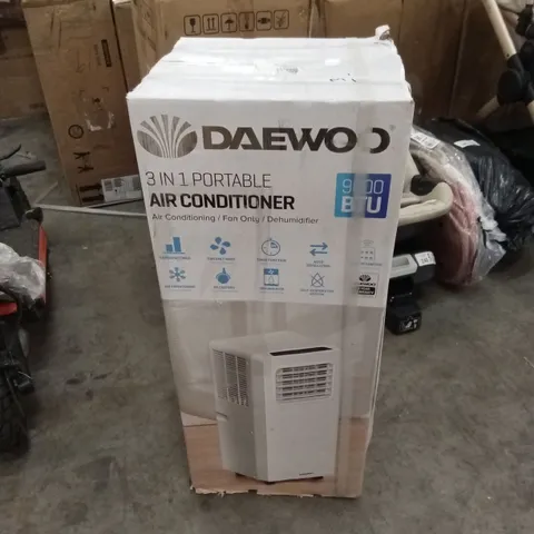 BOXED DAEWOO 3-IN-1 PORTABLE AIR CONDITIONER 9000BTU