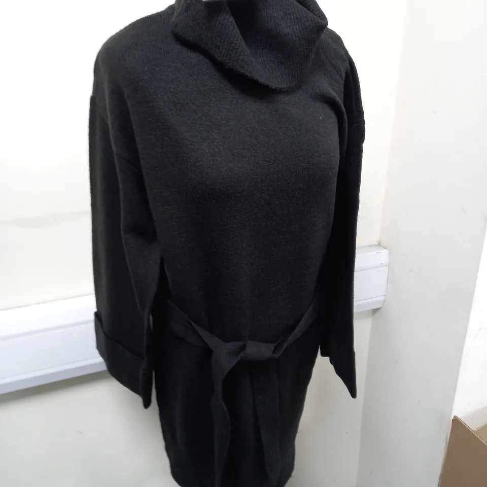 VILA L/S TIE BELT KNIT DRESS - S