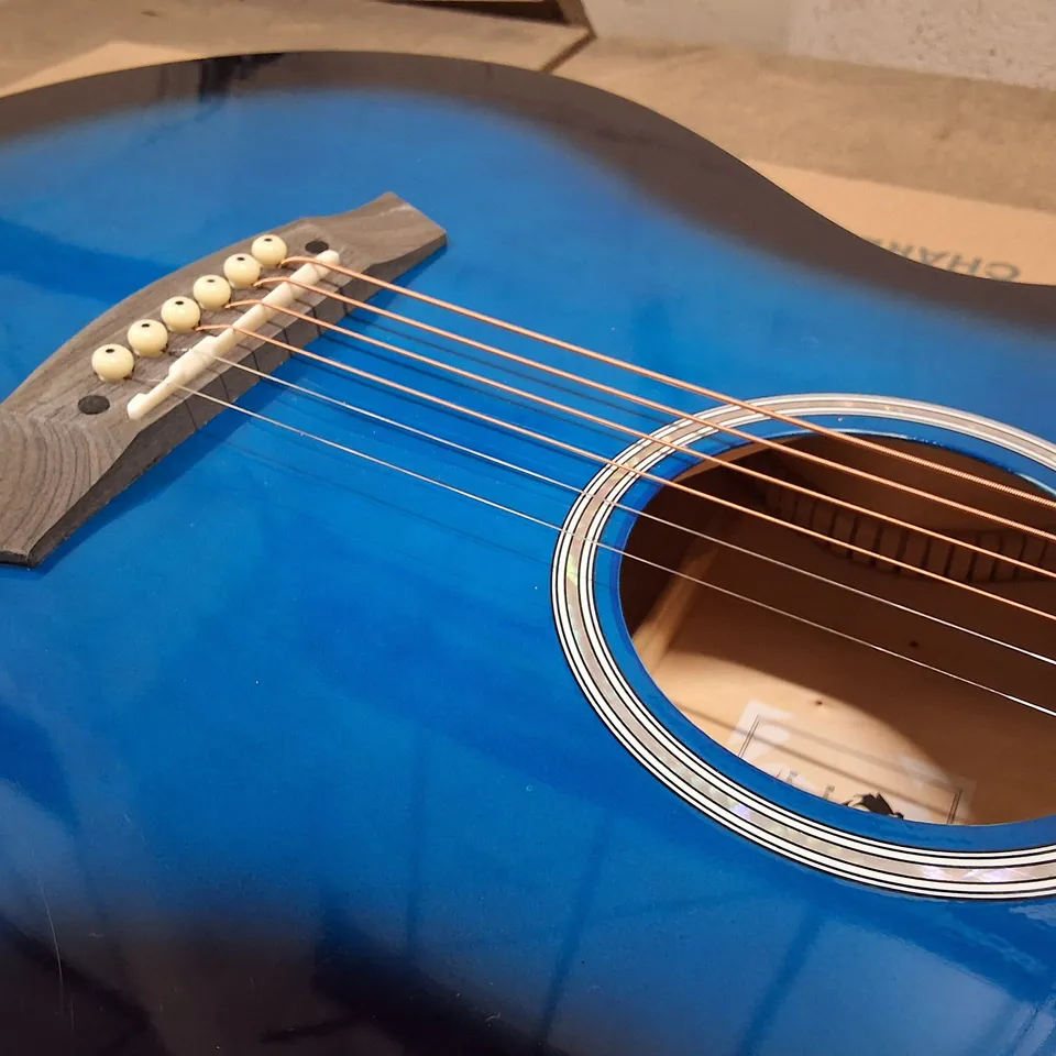 TIGER ACG2-BL ACOUSTIC GUITAR – BLUE, CUTAWAY