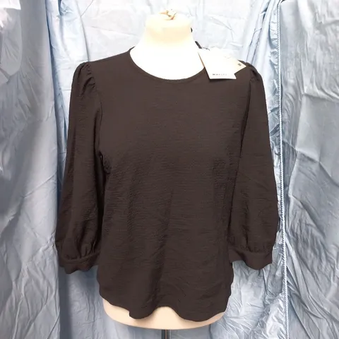 WHISTLES ZENNI BLOUSE IN BLACK - UK 12