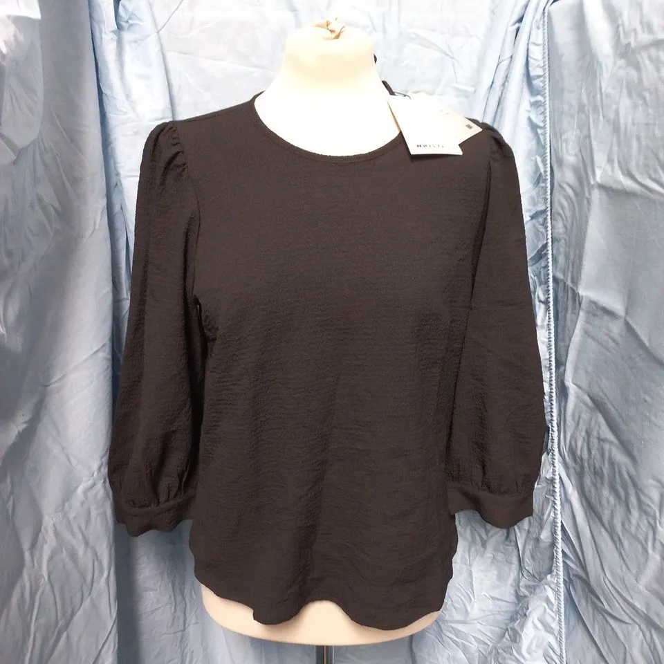 WHISTLES ZENNI BLOUSE IN BLACK - UK 12