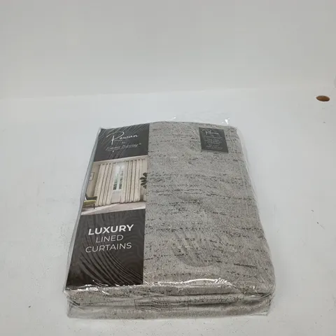 ROWAN BY EMMA BARCLAY ONE PAIR LINED EYELET CURTAINS 66 X 54"