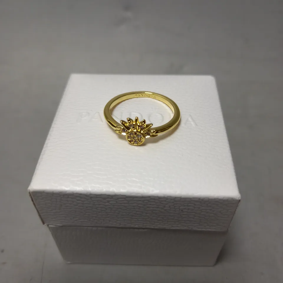 BOXED PANDORA RING IN GOLD EFFECT SIZE 8