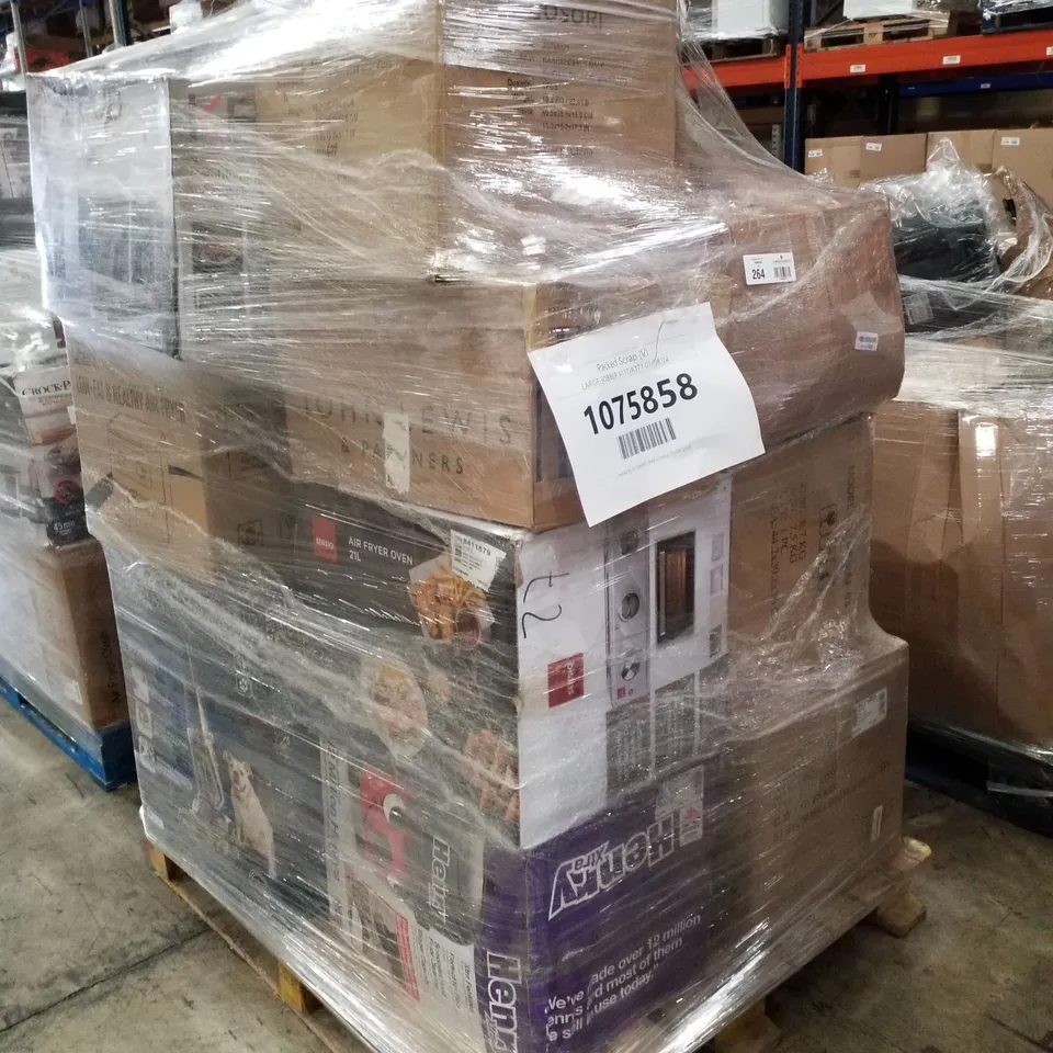 PALLET OF APPROXIMATELY 19 UNPROCESSED RAW RETURN HOUSEHOLD AND ELECTRICAL GOODS TO INCLUDE;