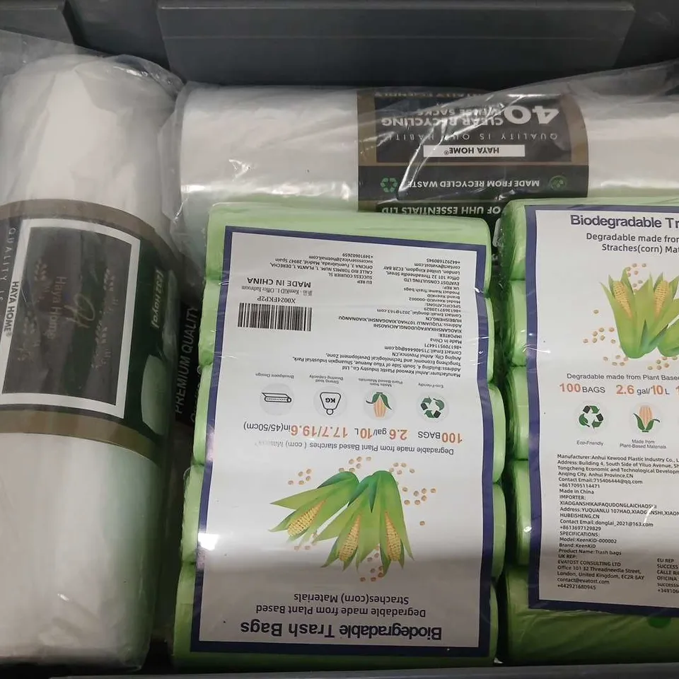 9 ASSORTED TRASH BAGS & REFUSE SACKS SETS