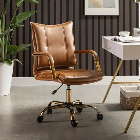 BOXED RICCARDO TASK CHAIR - BROWN (1 BOX)