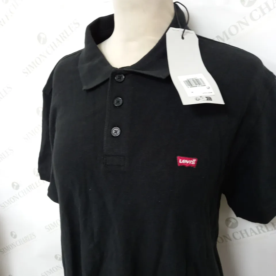 LEVIS STRAUSS BLACK POLO SHIRT SIZE M