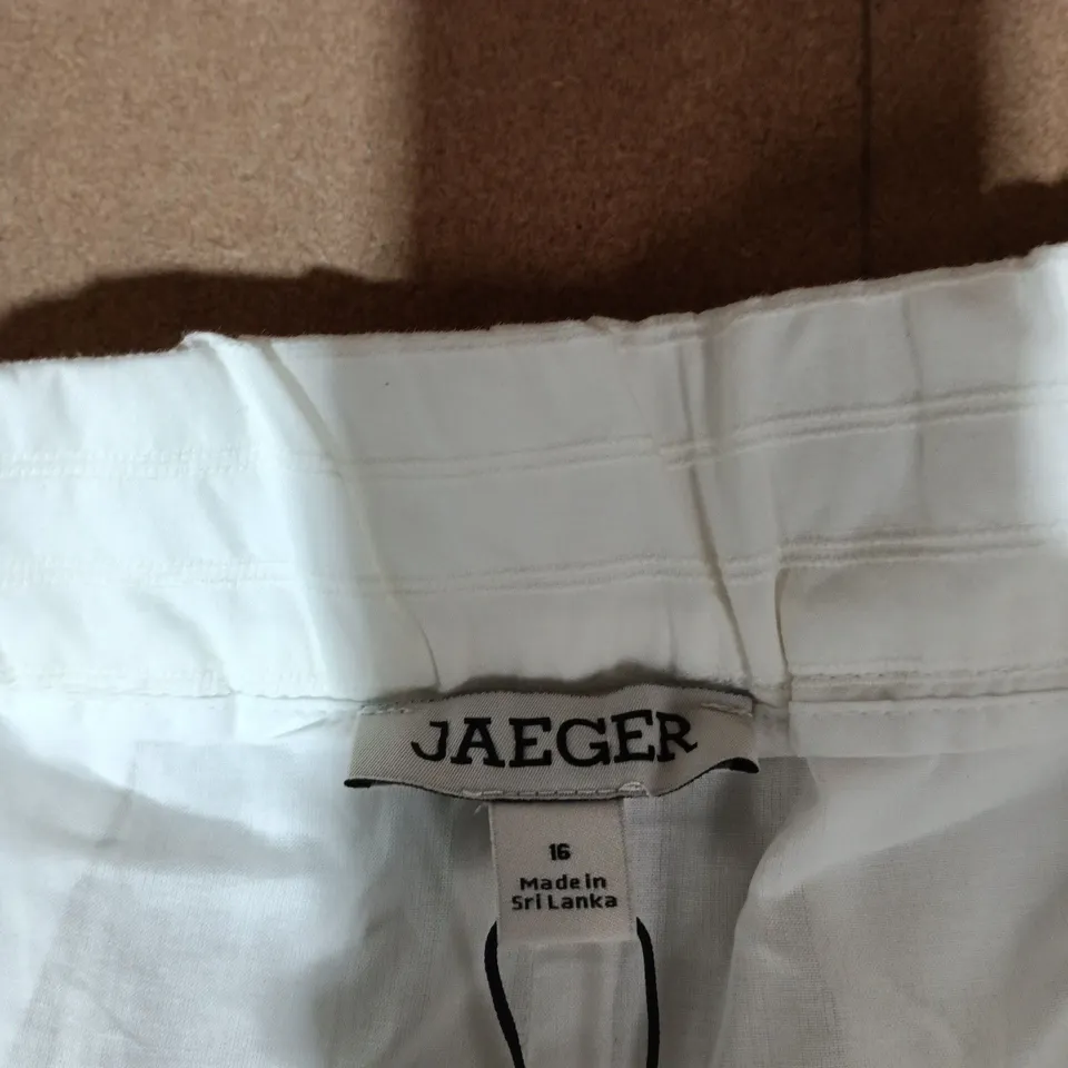 JAEGER WHITE TROUSERS - UK SIZE 16