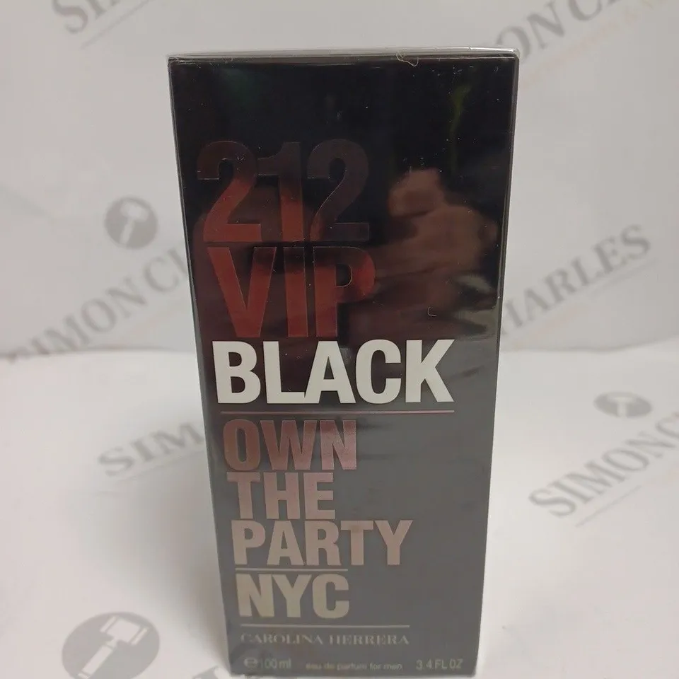 BOXED AND SEALED CAROLINA HERRERA 212 VIP BLACK OWN THE PARTY NYC 100ML EAU DE PARFUM FOR MEN