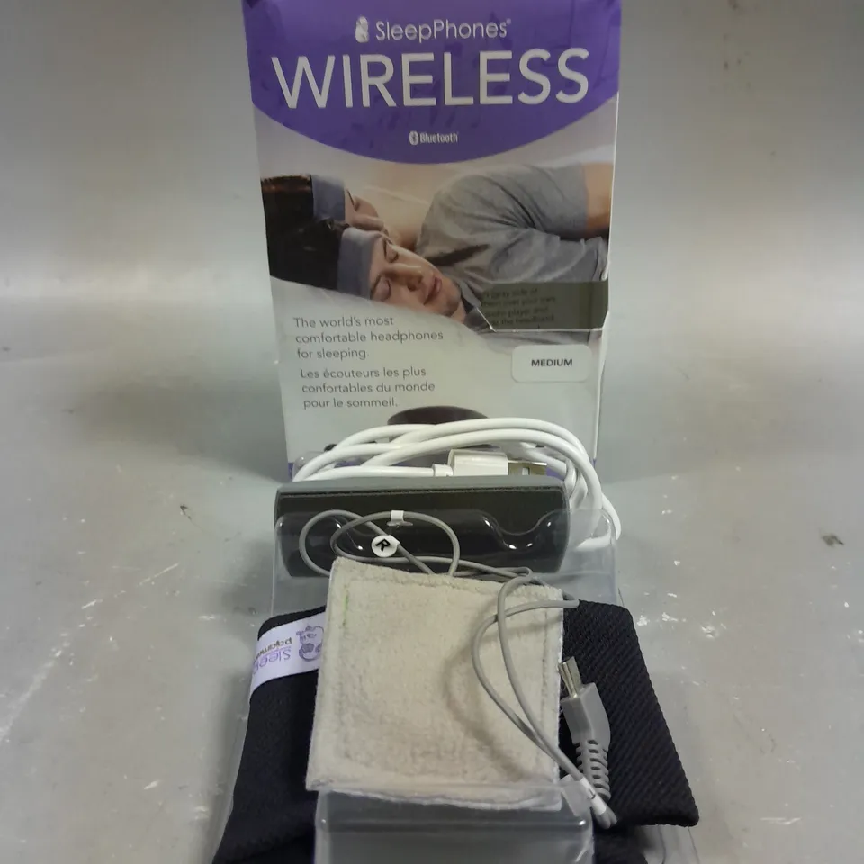 BOXED SLEEP PHONES WIRELESS SLEEPING HEADPHONES IN BLACK - M