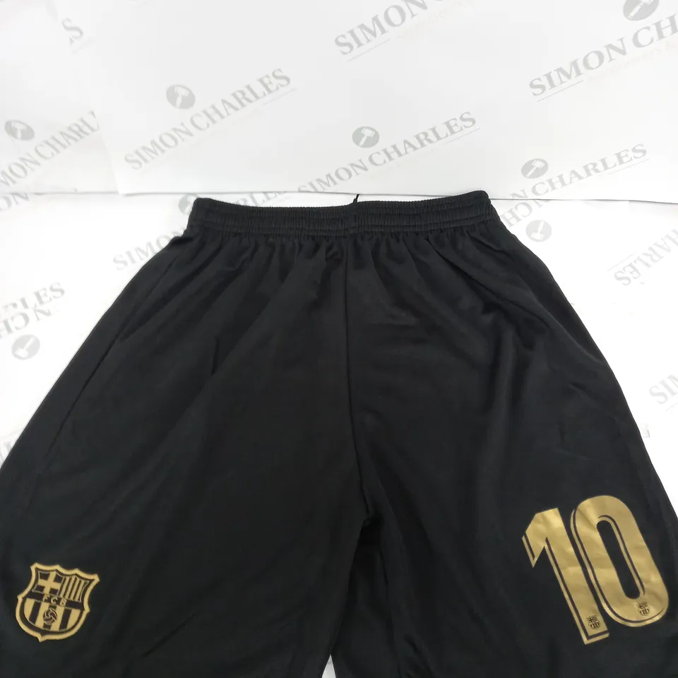 BARCELONA AWAY PERSONALISED FOOTBALL SHORTS - L