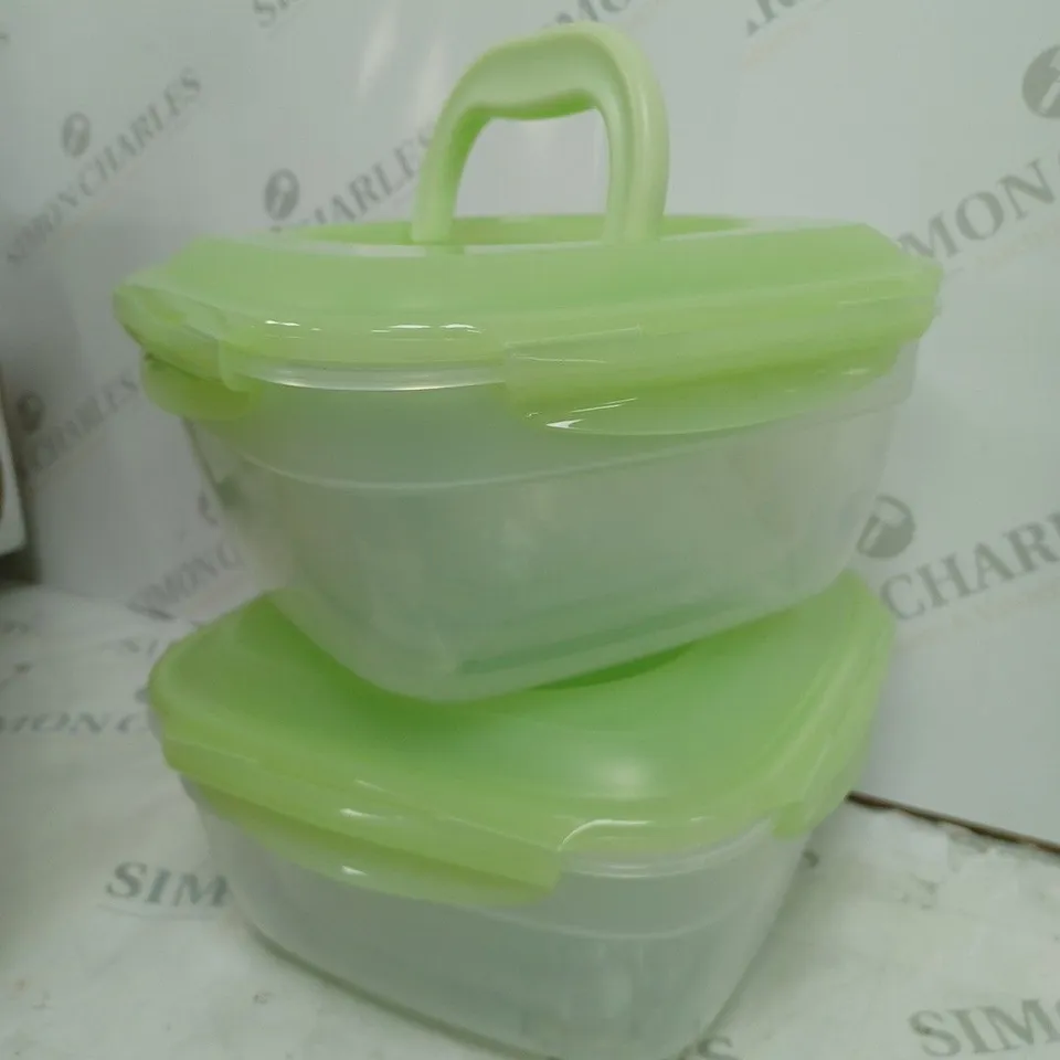 BOXED 10 PIECE PLASTIC GREEN LID SET