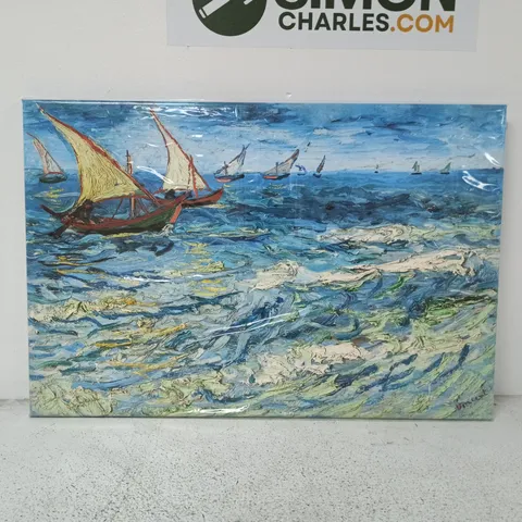 SEASCAPE PAINTING WITH SAILING BOATS β SIGNED