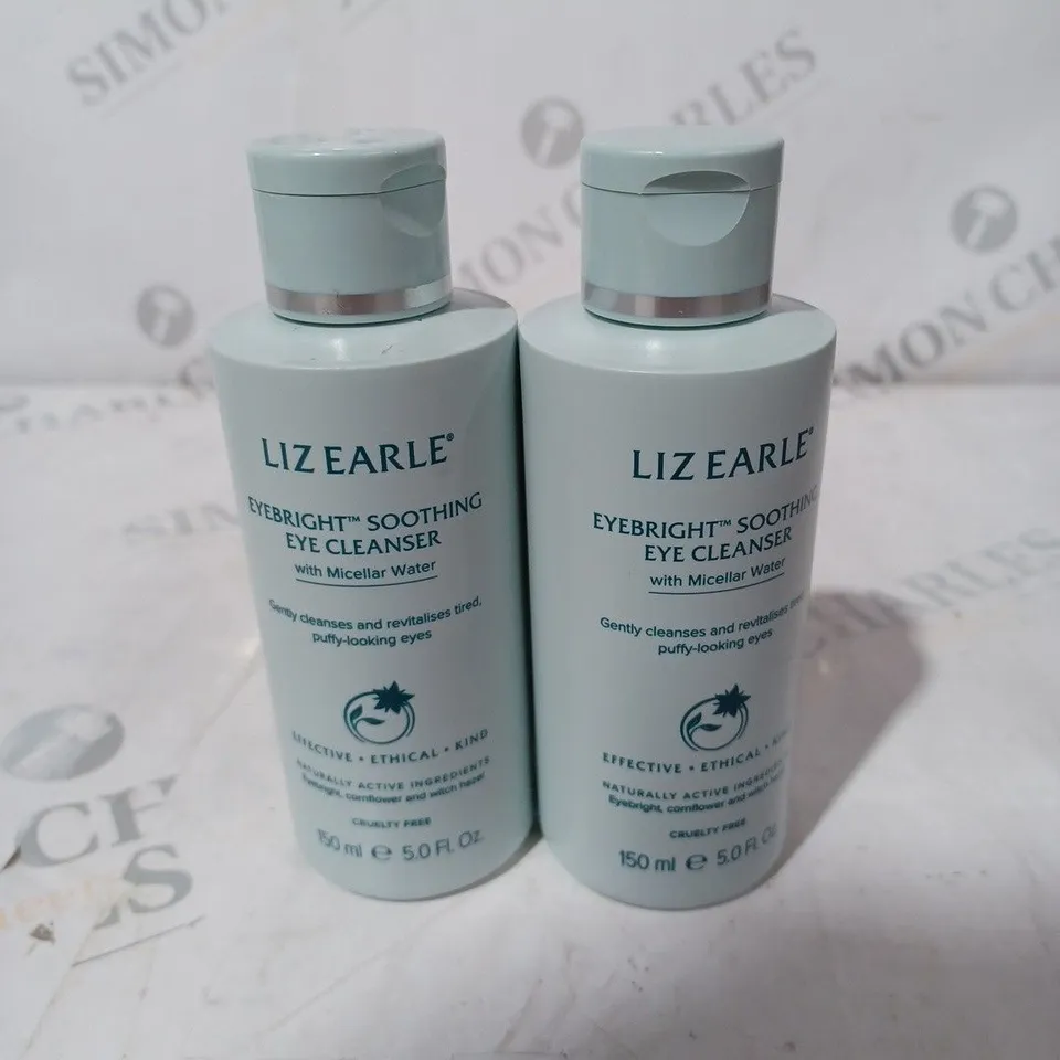 SET OF 2 LIZ EARLE EYEBRIGHT SOOTHING EYE CLEANSER LOTION