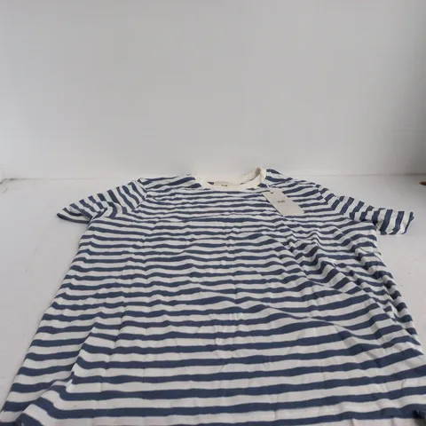 FOLK XL BLUE WHITE STRIPE T SHIRT