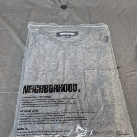 NEIGHBORHOOD GREY T-SHIRT AND PANTS - LARGE 