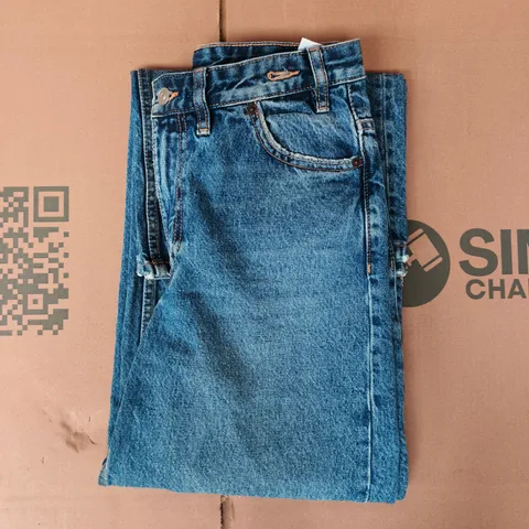 ZARA WIDE-LEG JEANS IN BLUE SIZE EU 34