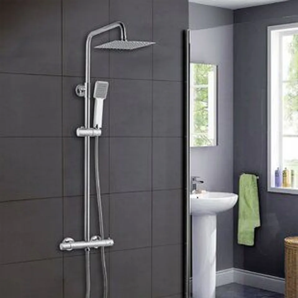 BOXED MIXER SHOWER FAUCET WITH DUAL SHOWER HEAD
