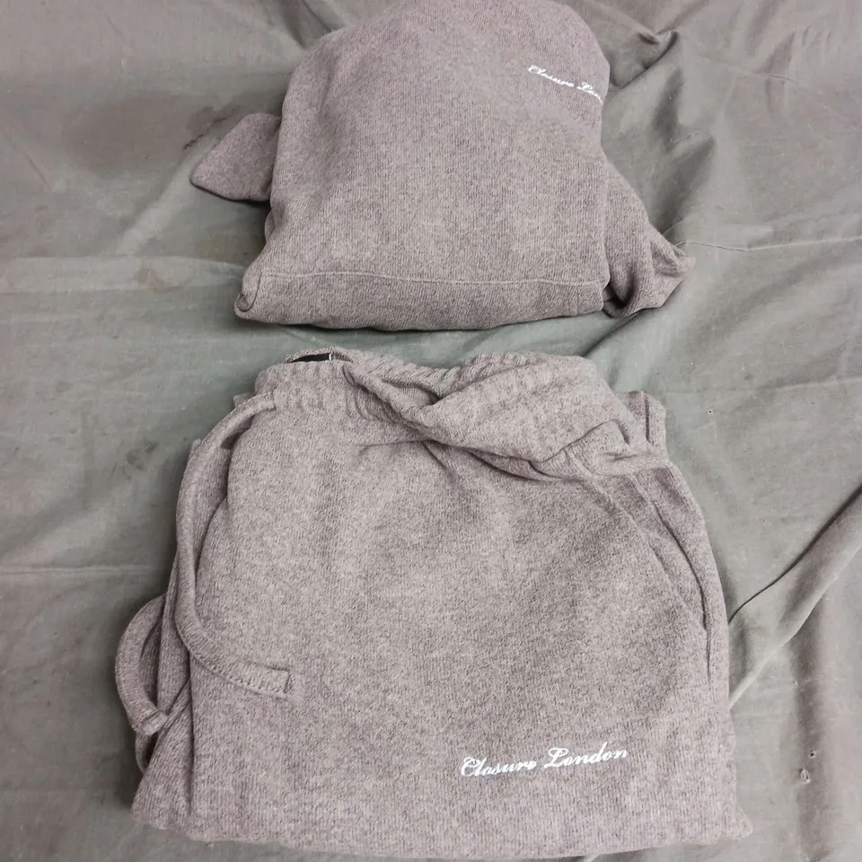 CLOSURE LONDON SOFT FEEL TRACKSUIT IN BROWN SIZE 12