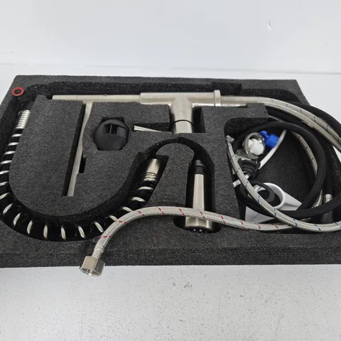 KITCHEN PLUMBING KIT WITH PULL-OUT SPRAY HOSE & BRAIDED SUPPLY LINES