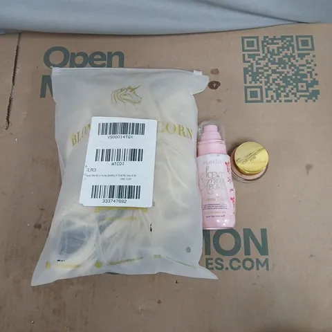 LARGE QUANTITY OF ASSORTED ITEMS TO INCLUDE BLONDE UNICORN WIG, PLOUISE BODY MIST, REVOLUTION PRO MIRACLE CREAM, ETC - COLLECTION ONLY