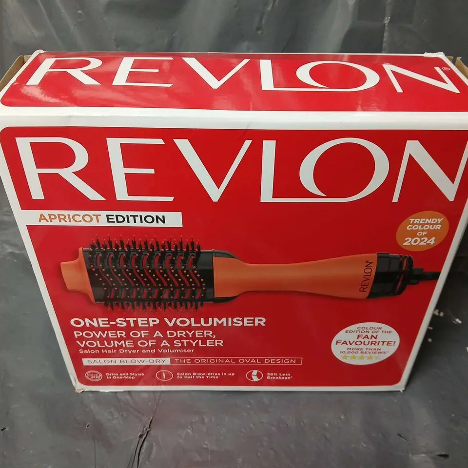 BOXED REVLON ONE STEP VOLUMISER IN APRICOT