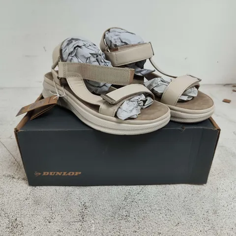 DUNLOP SERAFINA DLP198 BONE WHITE SANDALS – UK 7