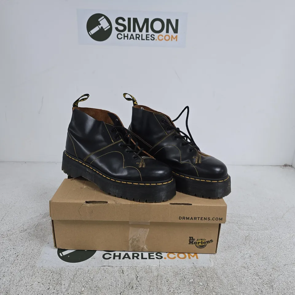 DR. MARTENS BLACK LEATHER BOOTS – BOXED UK 11