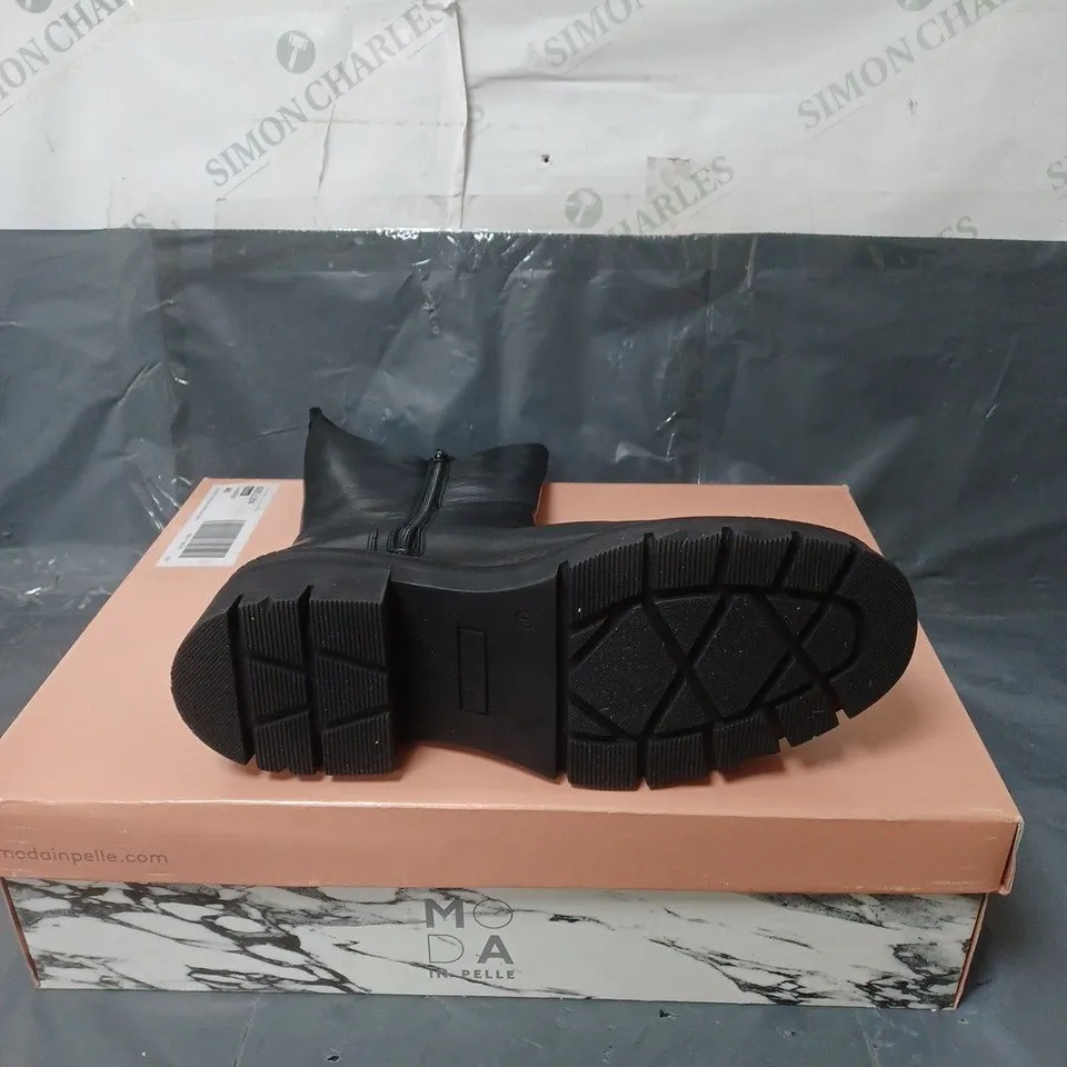 MODA IN PELLE LEATHER BOOTS BLACK SIZE EU 40