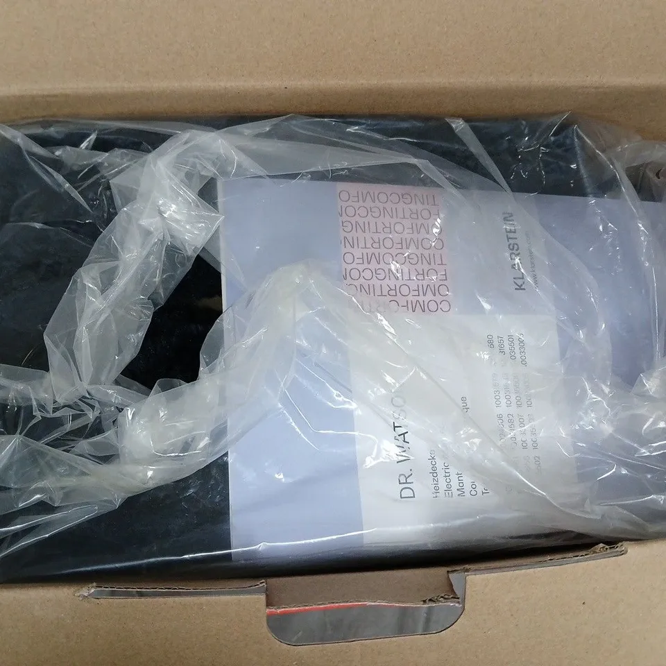 BOXED KLARSTEIN DR WATSON ELECTRIC BLANKET IN NAVY