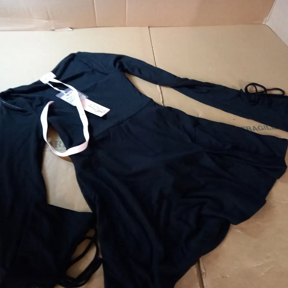 OH POLLY BELL SLEEVED BLACK TOP - UK 6