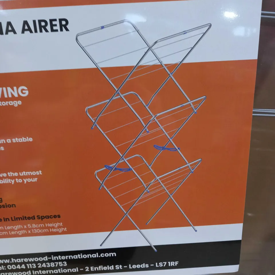 HAREWOOD 3 TIER CONCERTINA AIRER