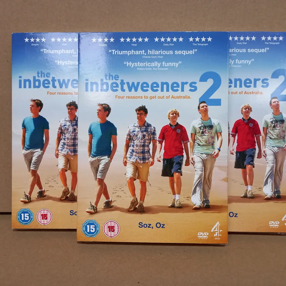 LOT OF APPROXIMATELY 18 THE INBETWEENERS 2 DVDS