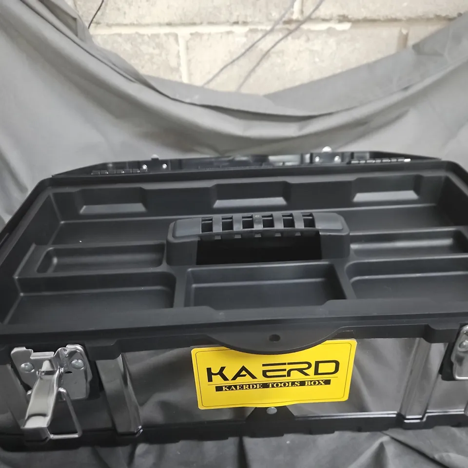 KAERD TOOLS BOX – BLACK TOOLBOX WITH MOULDED INTERIOR TRAY