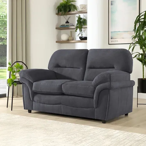 BOXED ANDERSON SLATE GREY PLUSH FABRIC 2 SEATER SOFA 