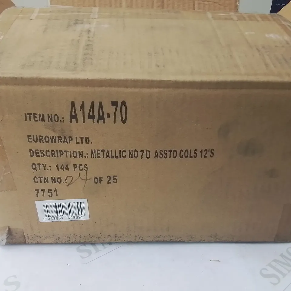 LOT OF 28 BOXES OF BRAND NEW METALLIC NO70 CONFETTI - 144 PIECES PER BOX / TOTAL 4032