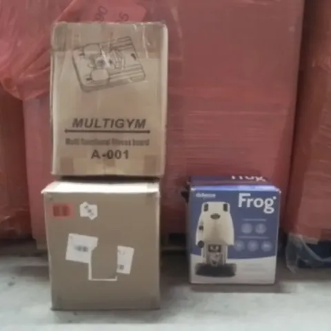 PALLET OF ASSORTED HOUSEHOLD GOODS AND PRODUCTS TO INCLUDE; COFFEE MACHINE,FITNESS BOARD,SAFE FOR JEWELLERY