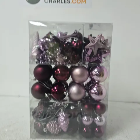 BUMPER PACK OF 80 BURGUNDY BAUBLES