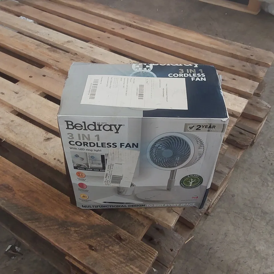 BOXED BELDRAY 3-IN-1 CORDLESS FAN