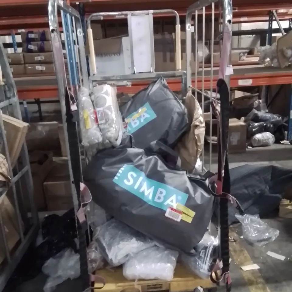 CAGE OF BEDDING PRODUCTS TO INCLUDE;SIMBA PILLOWS X2,BEDDING SHEETS,PILLOW COVERS