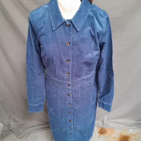 BODEN CORD MIDAXI DRESS IN BLUE SIZE 12R