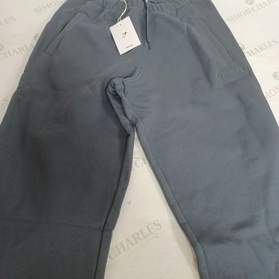 GYMSHARK LOOPBACK SWEAT BLUE JOGGERS - SMALL