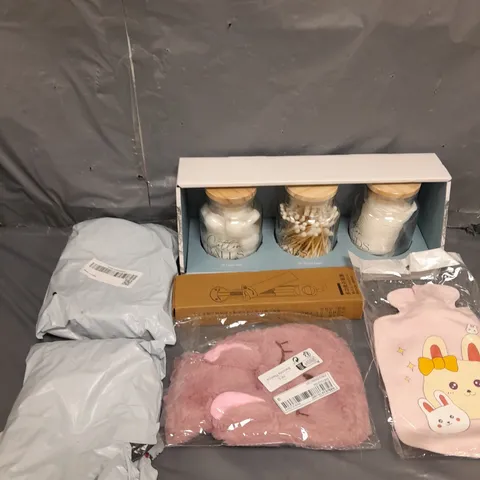 APPROXIMATELY 12 ASSORTED HOUSEHOLD ITEMS HOT WATER BOTTLES , CLEANING PRODUCTS , BOTTLE OPENER , ETC