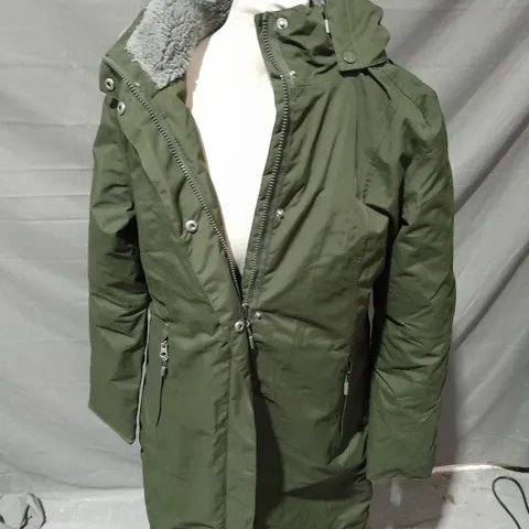 SEASALT CORNWALL RAIN JANELLE COAT WOODLAND - UK 12