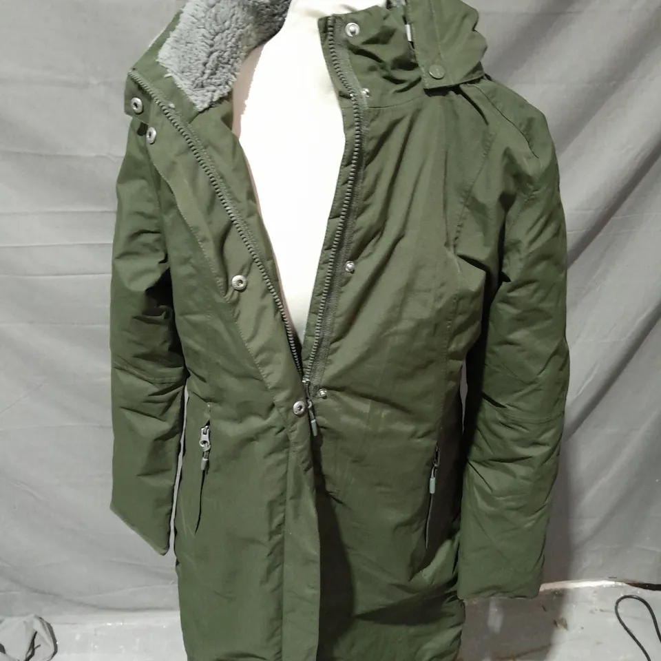 SEASALT CORNWALL RAIN JANELLE COAT WOODLAND - UK 12