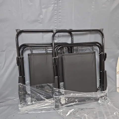 2 FOLDING CHAIRS IN BLACK