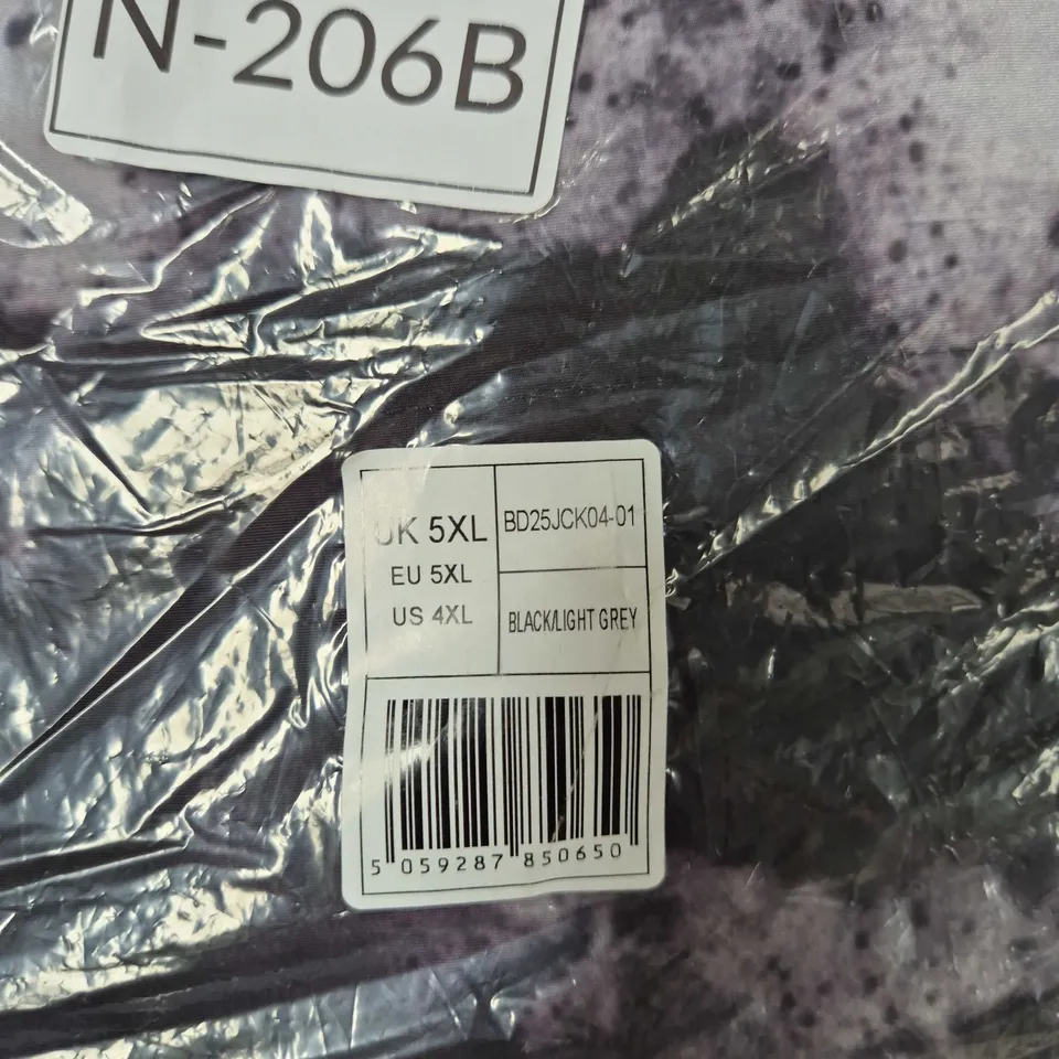 BIGDUDE JACKET BD25JCK04-01 UK 5XL BLACK LIGHT GREY