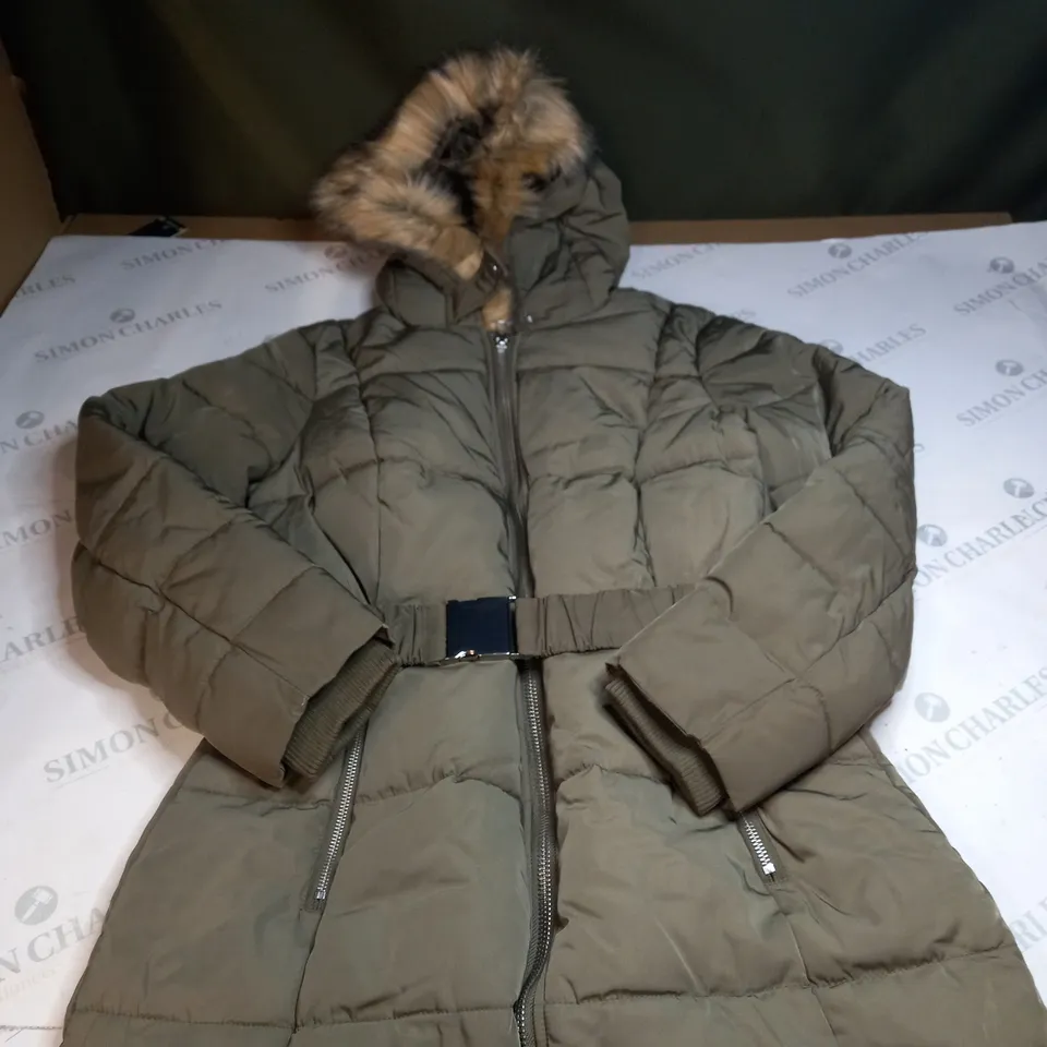 SOSANDAR QUILTED LUXE LONGLINE COAT SIZE 12